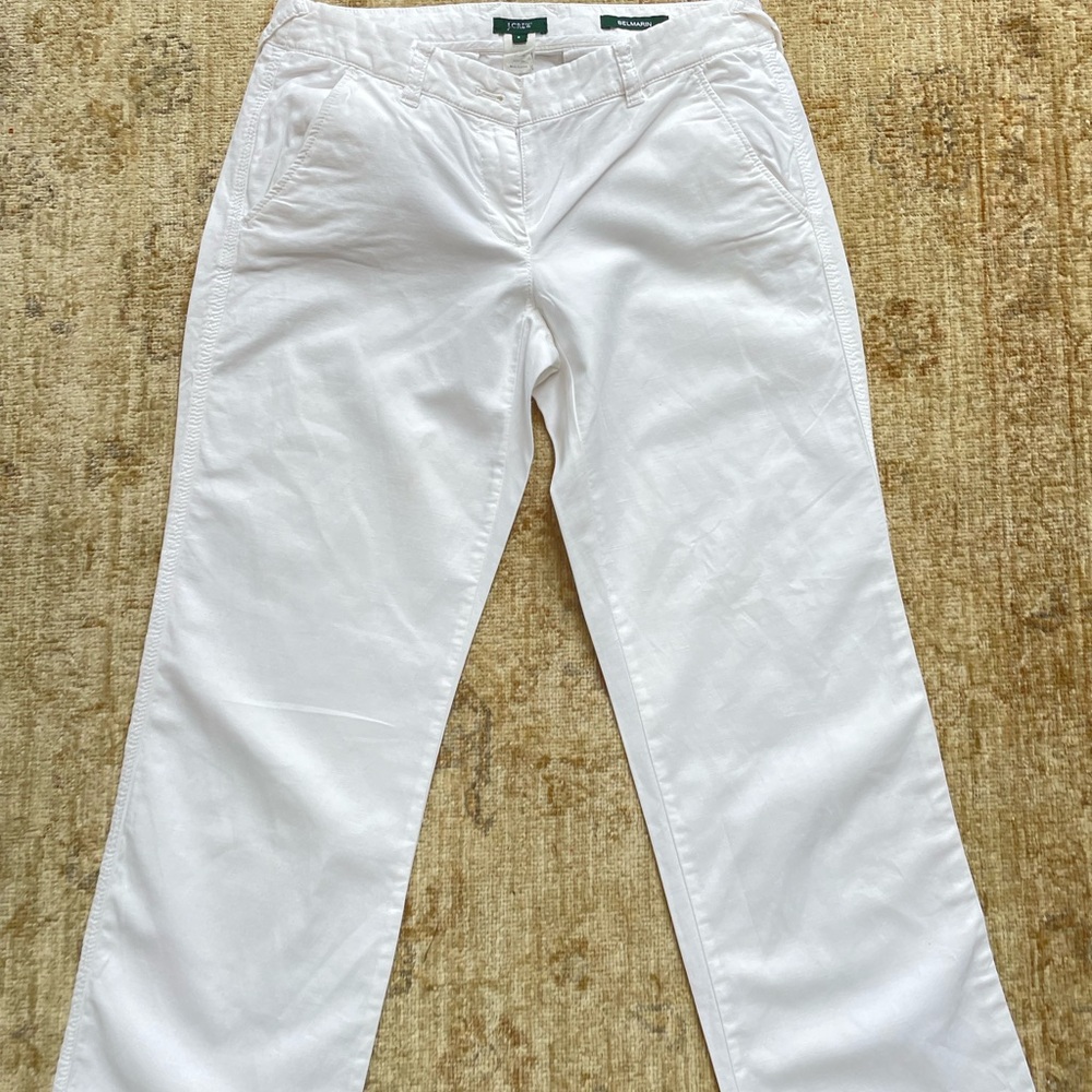 J. Crew Belmarin White Cotton Pants - Picture 2 of 14